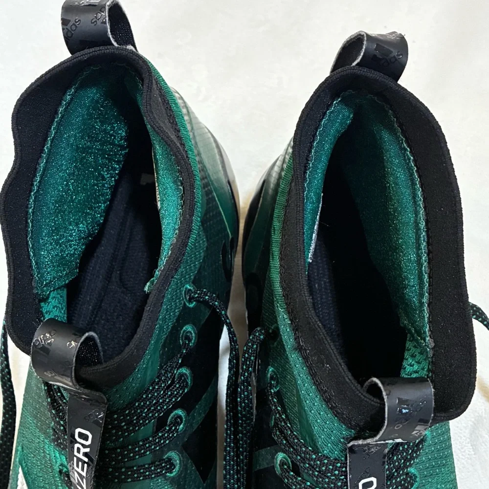 Adidas Adizero 8.0 Mid Football Cleats Dark Green White F35195 Men’s Size 12.5